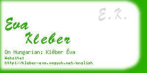 eva kleber business card